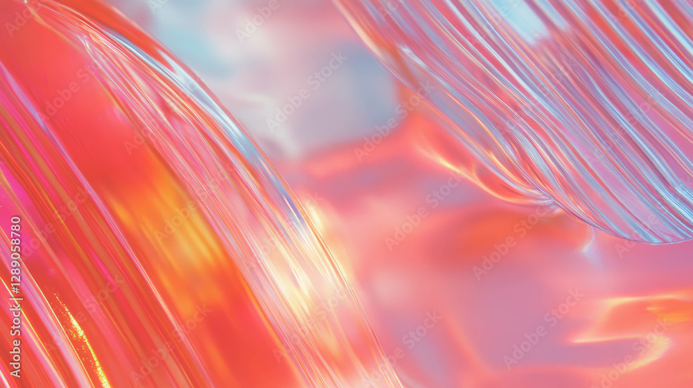 Poster abstract overlay texture with irregular ribbed transparent plastic design
