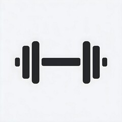 Obraz premium dumbbell icon, isolated on white background flat vector illustration.