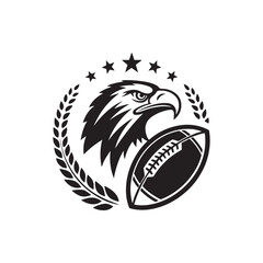 american football silhouette vector outline design