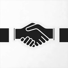 handshake vector illustration, icon, isolated on white background flat vector illustration.