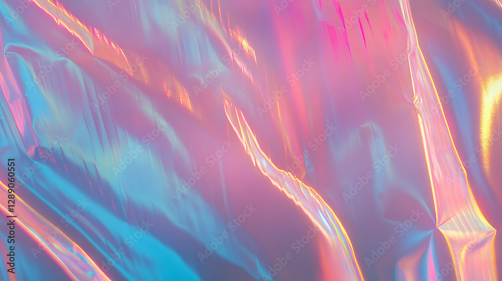 Aufkleber iridescent texture of ribbed transparent plastic for artistic design and background