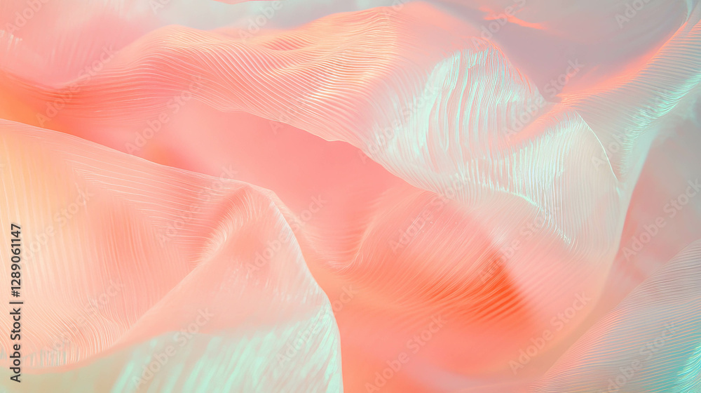 Aufkleber abstract wave design with transparent ribbed plastic texture for artistic backgrounds