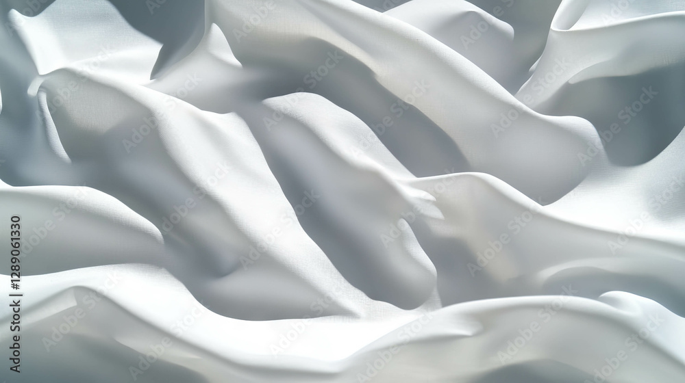 Poster abstract texture of white creased paper with sharp details for creative design projects