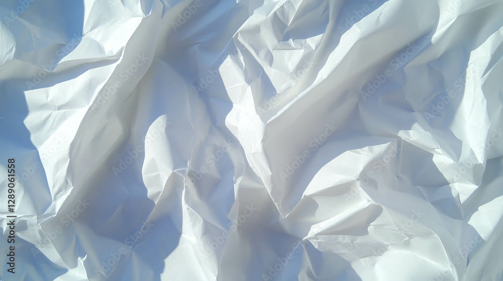 Poster white creased paper texture overlay for design and background projects