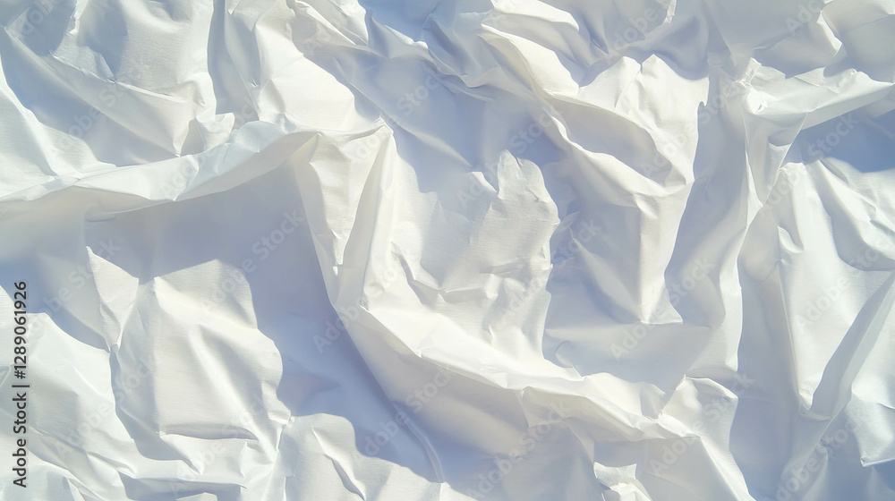 Poster abstract white crinkled paper texture for creative design projects