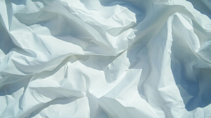 Fototapeta premium Soft white crinkled paper texture for creative design projects