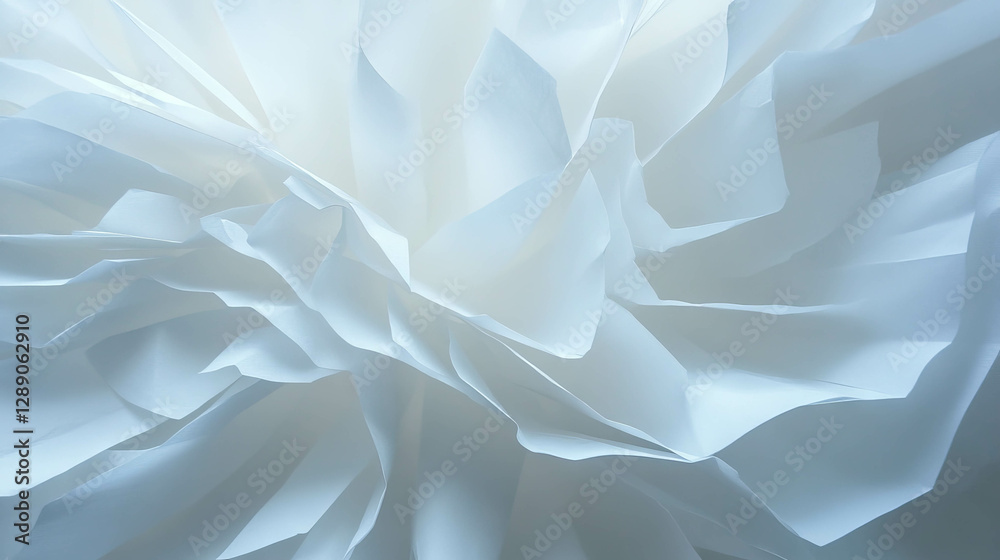Poster abstract overlay texture of white folded and torn paper for artistic design projects