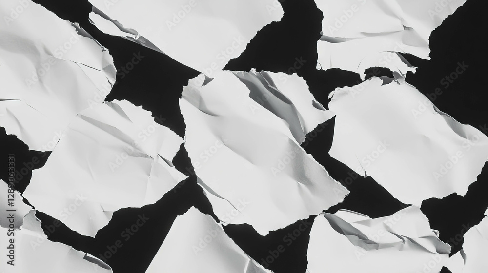 Poster abstract crumpled white paper texture for creative design projects