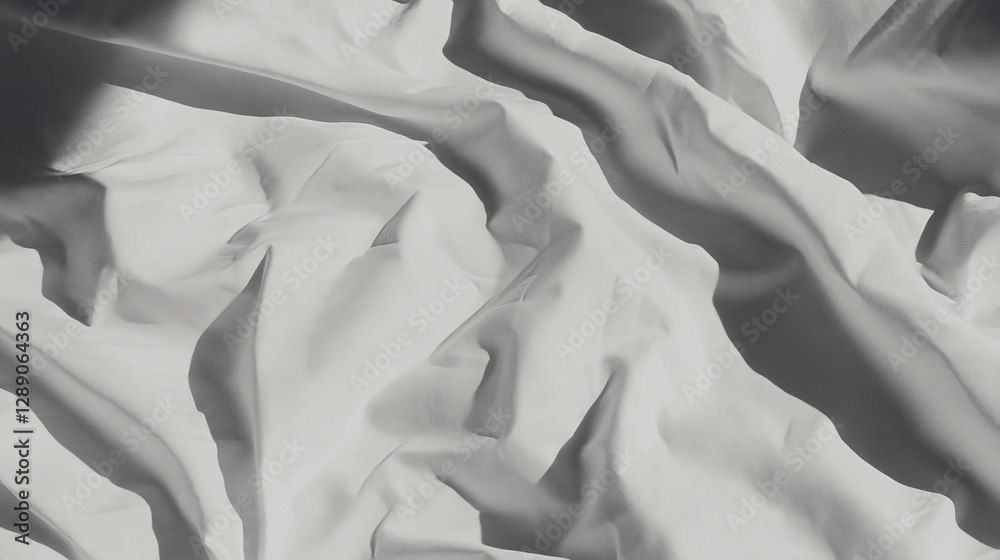 Poster abstract white wrinkled paper overlay texture for creative background design