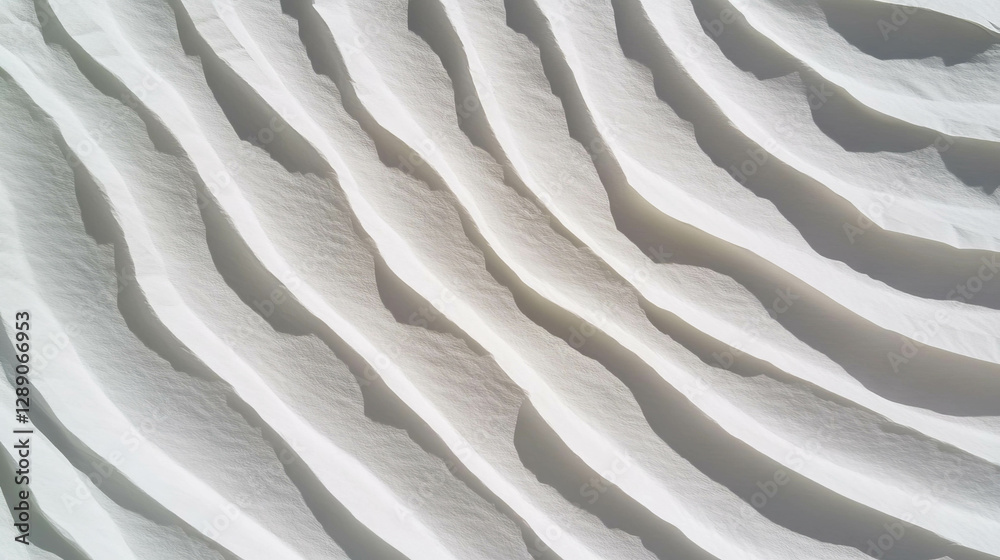 Poster Abstract white ribbed texture with irregular patterns for modern design