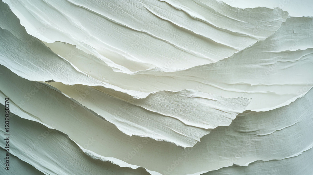 Poster Minimalist abstract design with textured overlapping wave layers for creative projects