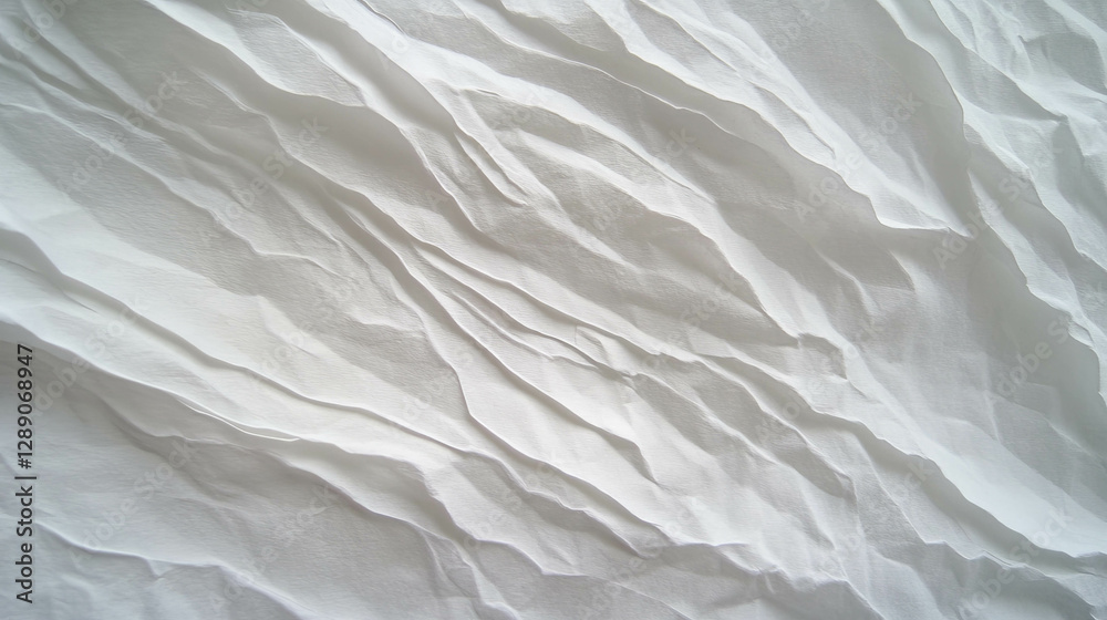 Poster Abstract textured white surface with wavy ribbed patterns for design and overlay