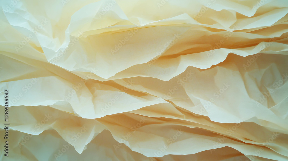 Poster Abstract folded paper texture with ribbed pattern for artistic design