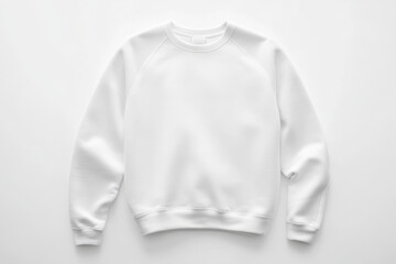 White crewneck sweatshirt on a white background