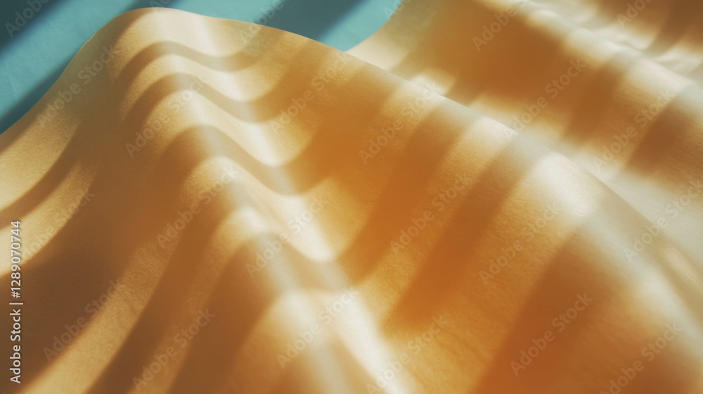 Aufkleber abstract waves on ribbed craft paper surface in soft light for elegant design
