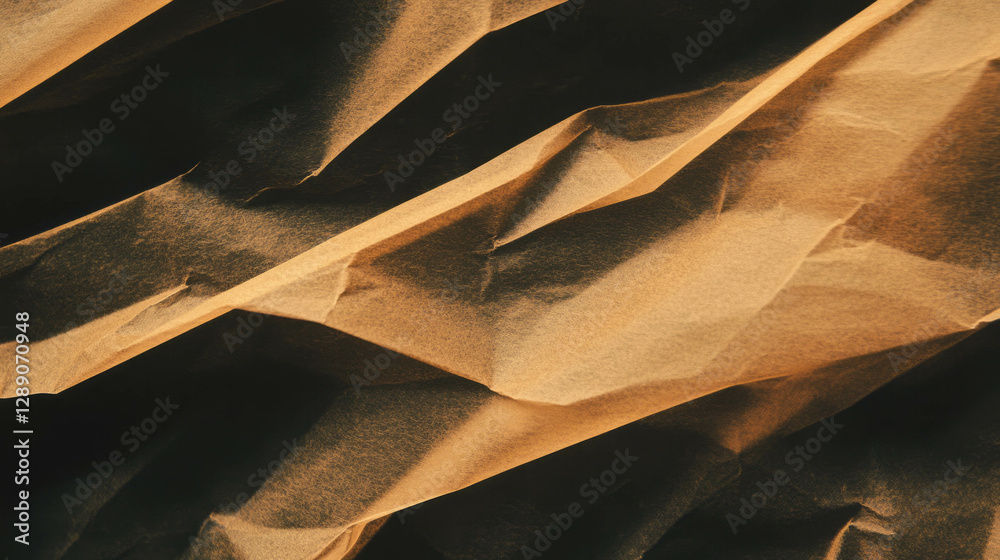 Poster Abstract craft paper texture with intersecting ribbed patterns for design and decoration