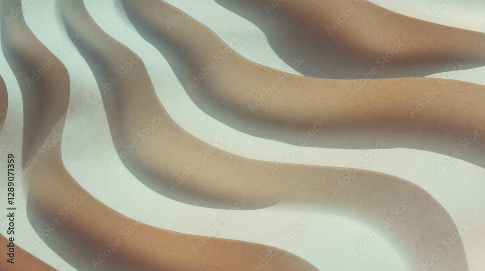 Aufkleber abstract rounded horizontal ribbed texture for contemporary design projects