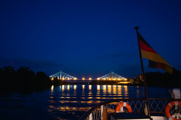 Dresden, Germany - May 02, 2024 - A walking tour of Dresden and a tour of the city, and a view of Dresden from the Elbe River