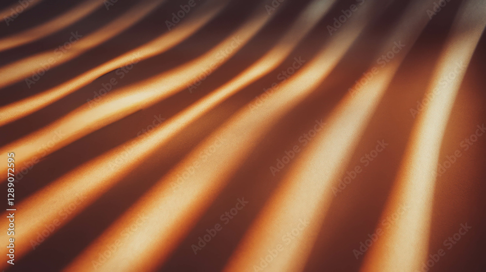 Aufkleber warm light on vertical ribbed texture - abstract design for backgrounds