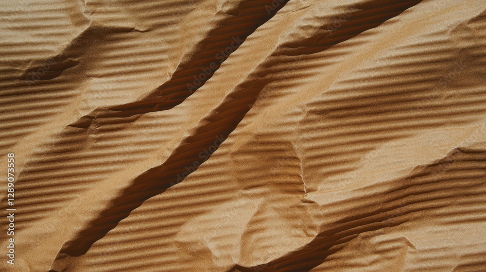Aufkleber Ribbed craft texture with shadow patterns for background design