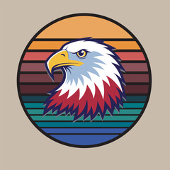 The American eagle in a vintage setting