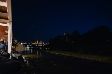 Dresden, Germany - May 02, 2024 - A walking tour of Dresden and a tour of the city, and a view of Dresden from the Elbe River