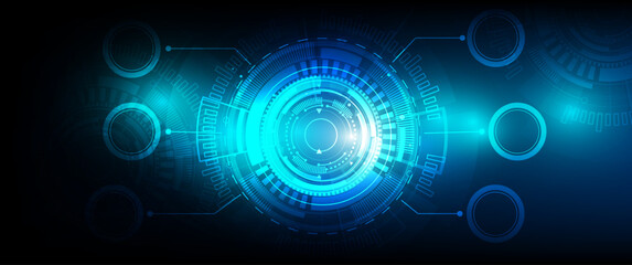 Abstract technology background Hi-tech communication concept futuristic digital innovation background vector illustration, Bright circle and shine the light within.	