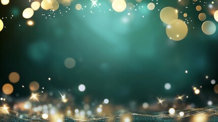 Sparkling celebration glowing bokeh lights enchanted forest digital art magical atmosphere abstract view festive concept for online promotion