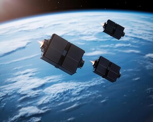 Swarm of autonomous nanosatellites forming a global internet network from space