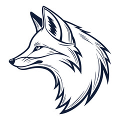 Obraz premium fox head logo vector template business logo concept