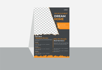 Creative construction flyer template