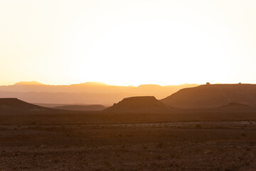 sunset in the desert