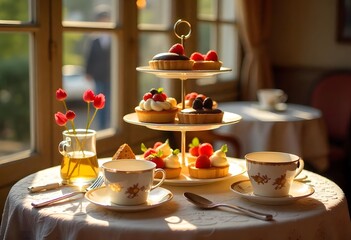 high tea dessert plate