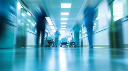 Hospital rush in an emergency surgery room. Featuring immediate response and life-saving intervention