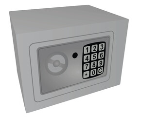 Grey safe box. vector illustration