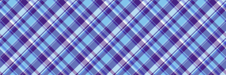 Paint pattern check vector, cyan tartan seamless textile. Funky plaid fabric texture background in blue and light colors.