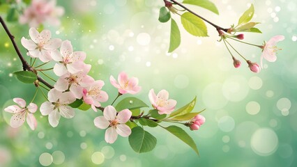 Fototapeta premium spring background with sakura flowers