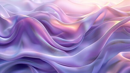 Obraz premium Delicate gathered folds of lavender silk exhibit smooth curves and rich hues enhanced by soft lighting
