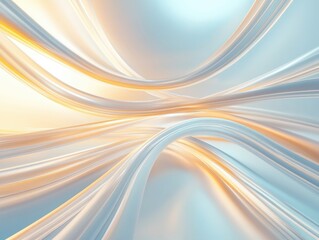 Fluid Waves of Light and Color in Soft Abstract Background