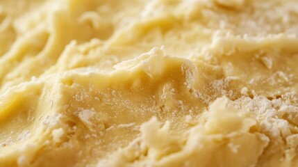 A close-up shot of a plate of creamy mashed potatoes, perfect for food and culinary use