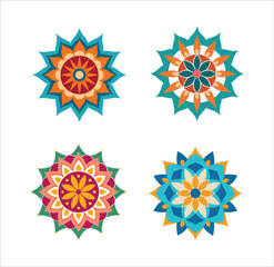Luxury ornamental mandala design bundle background
