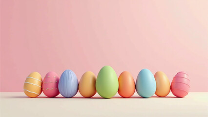 colored easter eggs appear vertical video smooth background ample copy