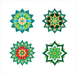 Luxury ornamental mandala design bundle background
