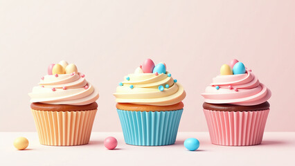 colorful cupcakes easter candy inside sweet treats spring celebrations holiday