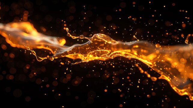 Glowing tendrils and pixel elements create a stunning, magical futuristic visual