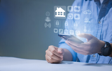 Smart home dashboard to control home appliances Assistant technology for smart devices smart home...