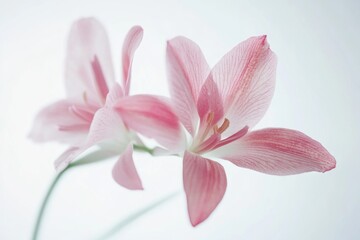 Naklejka premium A pair of pink flowers displayed in a decorative vase