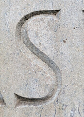 Written Wording in Distressed State Typography Found Ransom Letter S