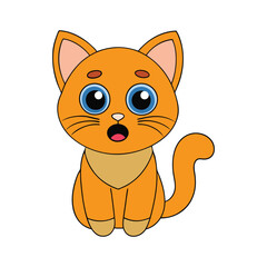 A fun scared-cartoon-cat coloring page featuring a wide-eyed, fluffy cat with arched back, raised fur, and a startled expression—perfect for creative coloring!