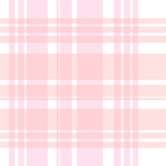 Soft pink and white tartan pattern with a delicate, feminine touch. Ideal for fashion, stationery, fabric design, and baby-themed projects. A charming, seamless pattern for versatile designs.